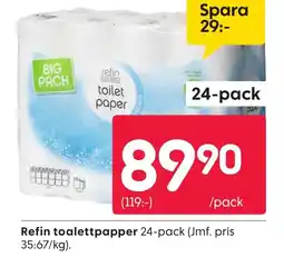 Rusta REFIN toalettpapper erbjuda