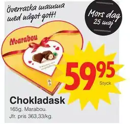 Matöppet Chokladask erbjuda