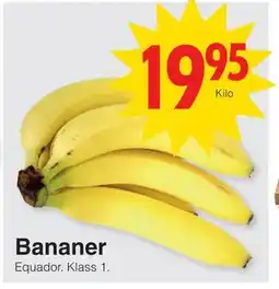 Matöppet Bananer erbjuda
