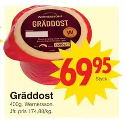 Matöppet Gräddost erbjuda