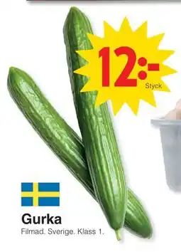 Matöppet Gurka erbjuda