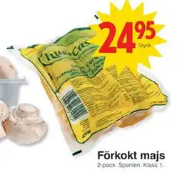 Matöppet Förkokt majs erbjuda
