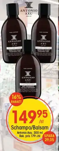 EKO ANTONIO AXU Schampo/balsam erbjuda