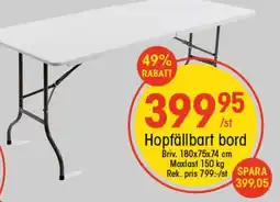 EKO Hopfällbart bord erbjuda