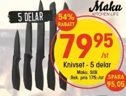 EKO MAKU Knivset - 5 delar erbjuda