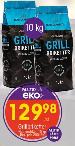 EKO NORRLANDSKOL Grillbriketter erbjuda