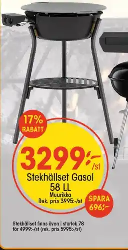 EKO MUURIKKA Stekhällset gasol 58 ll erbjuda