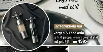 Kitch'n Vargen & Thor Axia salt- & pepparkvarn i borstat stål erbjuda