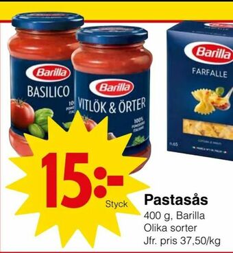 Matöppet Pastasås erbjuda