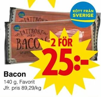 Matöppet Bacon erbjuda