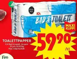 ICA Maxi ICA Toalettpapper erbjuda