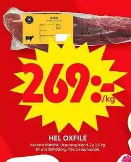 ICA Maxi Hel oxfilé erbjuda