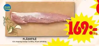 ICA Maxi Fläskfilé erbjuda