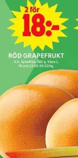 ICA Maxi Röd grapefrukt erbjuda
