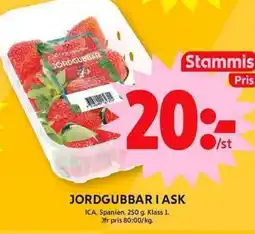 ICA Maxi ICA Jordgubbar i ask erbjuda