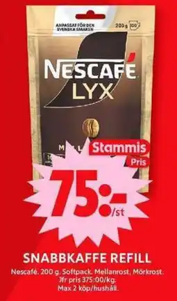 ICA Maxi NESCAFE Snabbkaffe refill erbjuda