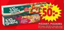 ICA Maxi POP BAKERY Pizzakit, pizzadeg erbjuda