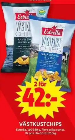 ICA Maxi ESTRELLA Västkustchips erbjuda
