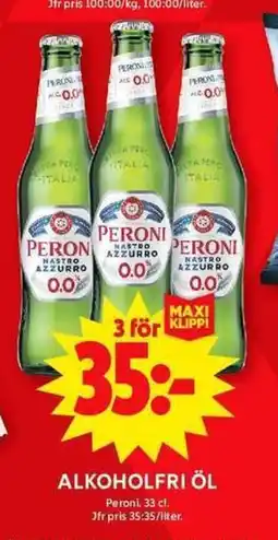 ICA Maxi PERONI Alkoholfri öl erbjuda