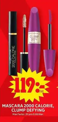 ICA Maxi Mascara 2000 calorie, clump defying erbjuda