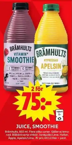 ICA Maxi BRAMHULTS Juice, smoothie erbjuda