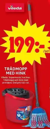ICA Maxi VILEDA Trådmopp med hink erbjuda