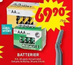 ICA Maxi ICA Batterier erbjuda