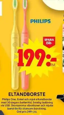 ICA Maxi PHILIPS Eltandborste erbjuda