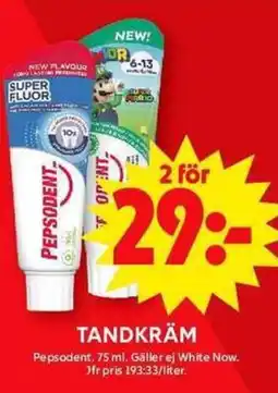 ICA Maxi PEPSODENT Tandkräm erbjuda