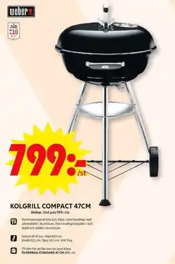 ICA Maxi WEBER Kolgrill compact 47cm erbjuda