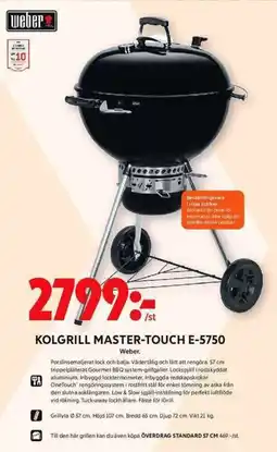 ICA Maxi WEBER Kolgrill master-touch e-5750 erbjuda