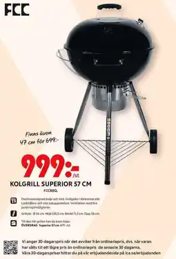 ICA Maxi FCCBBQ Kolgrill superior 57 cm erbjuda