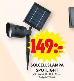 ICA Maxi Solcellslampa spotlight erbjuda