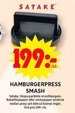 ICA Maxi SATAKE Hamburgerpress smash erbjuda