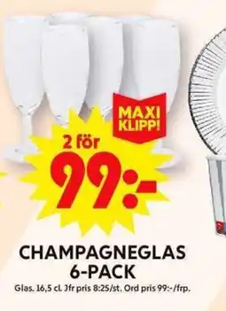 ICA Maxi Champagneglas 6-pack erbjuda