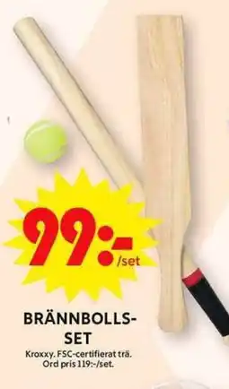 ICA Maxi Brännbolls- set erbjuda