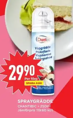 Willys CHANTIBIC Spraygrädde erbjuda