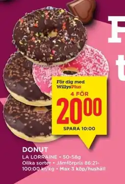 Willys Donut erbjuda
