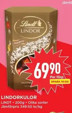 Willys LINDT Lindorkulor erbjuda