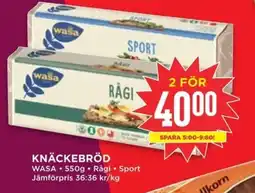 Willys WASA Knäckebröd erbjuda