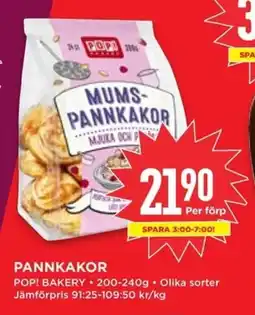 Willys POP! BAKERY Pannkakor erbjuda
