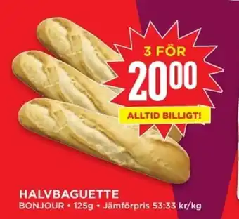 Willys Halvbaguette erbjuda