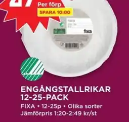 Willys FIXA Engångstallrikar 12-25-pack erbjuda