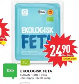 Willys GARANT EKO Ekologisk feta erbjuda