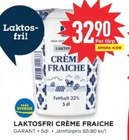 Willys GARANT Laktosfri crème fraiche erbjuda