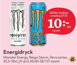 Hemköp MONSTER Energidryck erbjuda