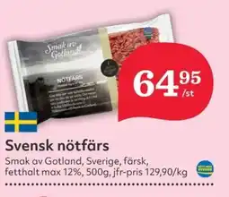 Hemköp SMAK AV GOTLAND Svensk nötfärs erbjuda