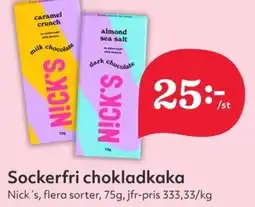 Hemköp NICK'S Sockerfri chokladkaka erbjuda