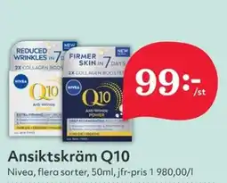 Hemköp NIVEA Ansiktskräm q10 erbjuda
