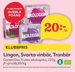 Hemköp GARANT Lingon, svarta vinbär, tranbär erbjuda